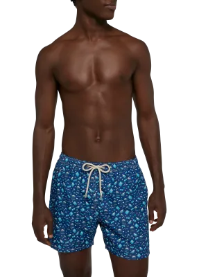 Lightweight fabric swim shorts Lighting with lawyer mood print