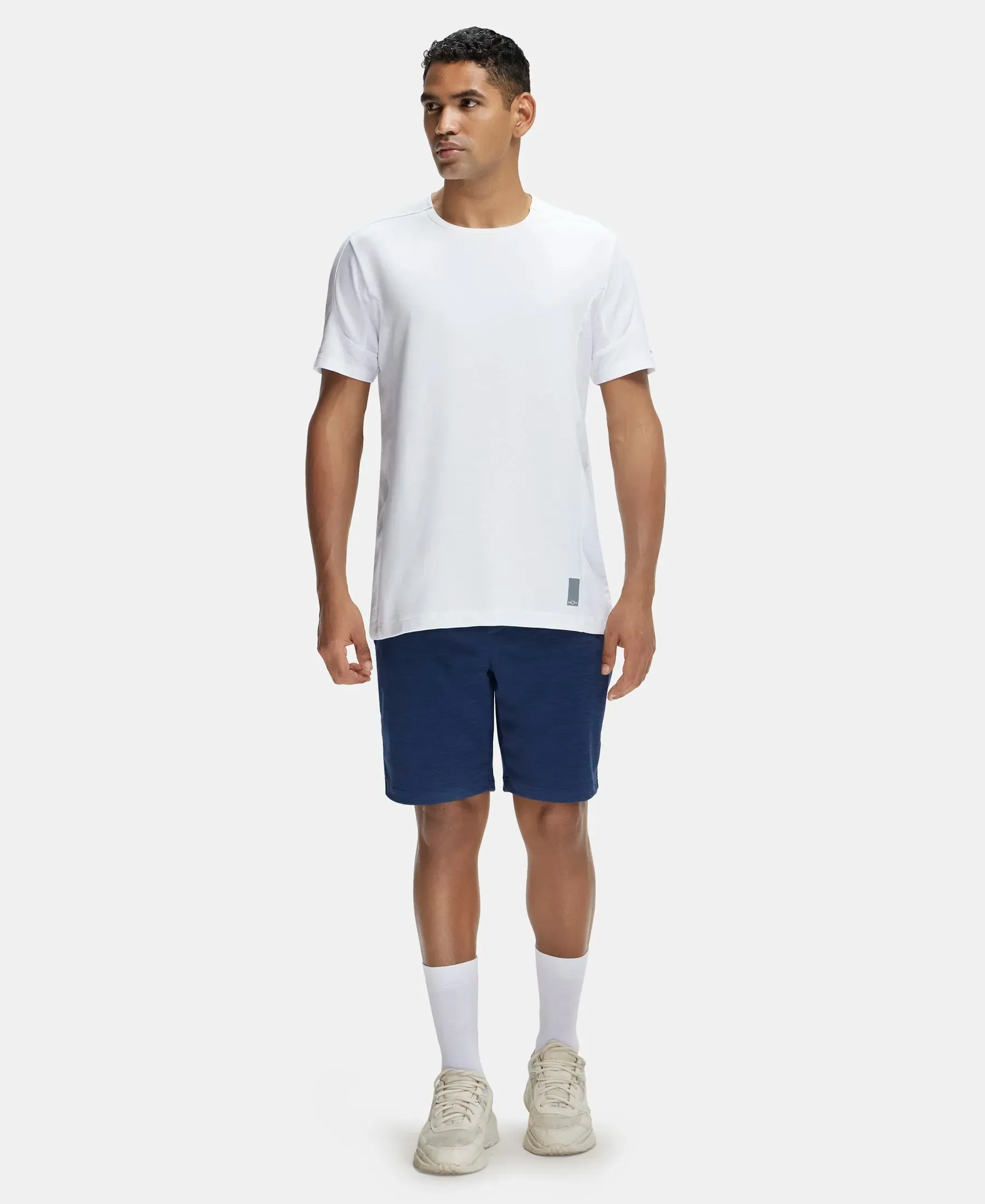 Lightweight Microfiber Shorts with Zipper Pockets and StayFresh Treatment - Insignia Blue