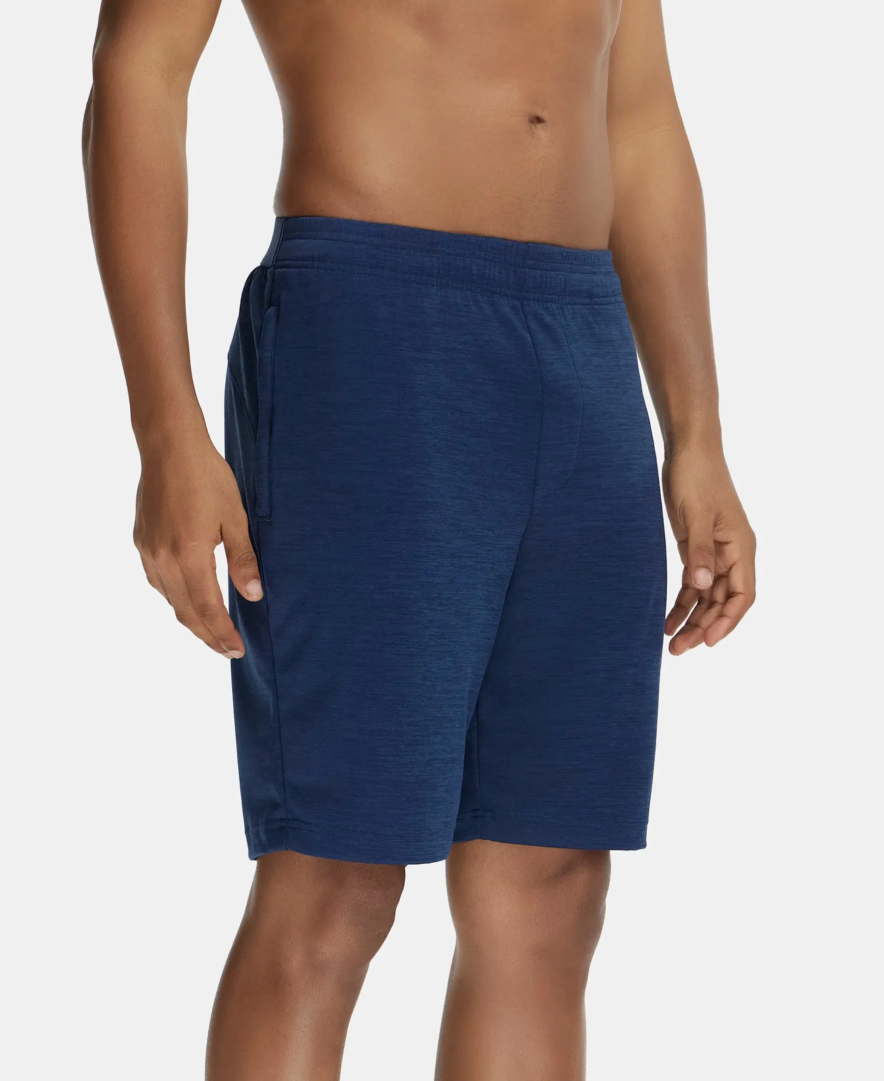 Lightweight Microfiber Shorts with Zipper Pockets and StayFresh Treatment - Insignia Blue