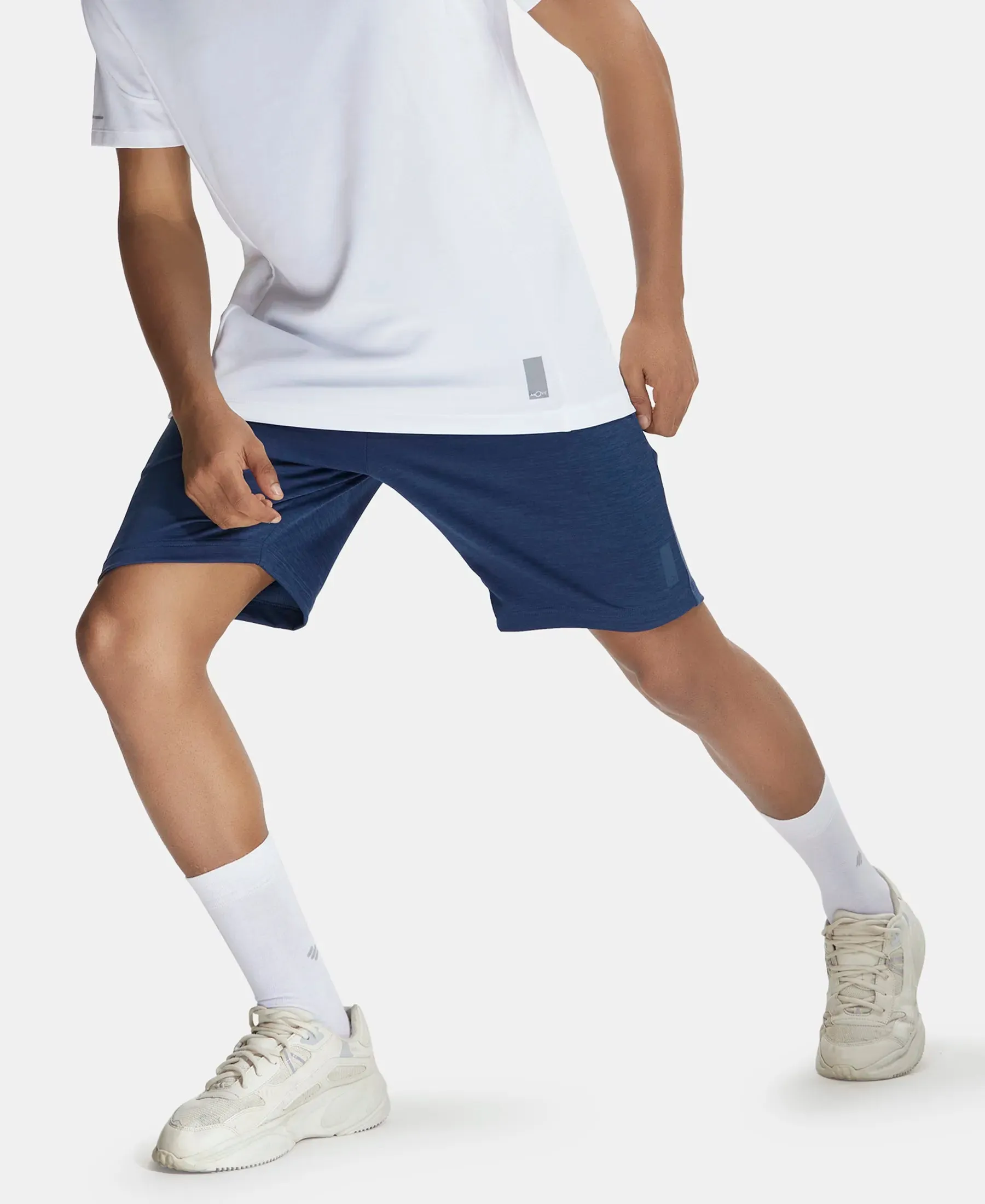 Lightweight Microfiber Shorts with Zipper Pockets and StayFresh Treatment - Insignia Blue