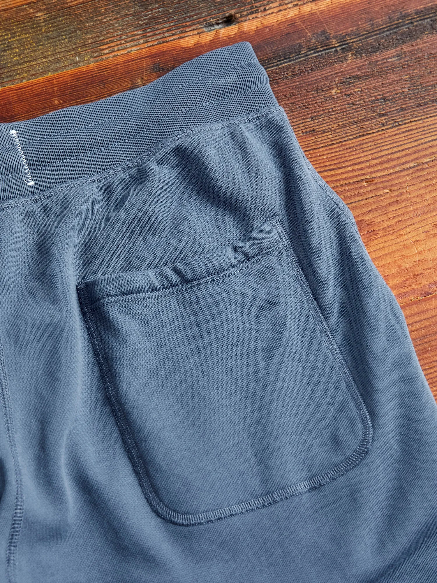 Lightweight Terry Sweatshort in Washed Blue