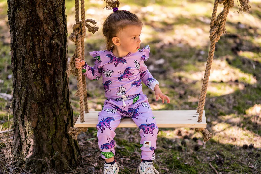 Lilac Butterflies Joggers - HURRY! Only 2 left