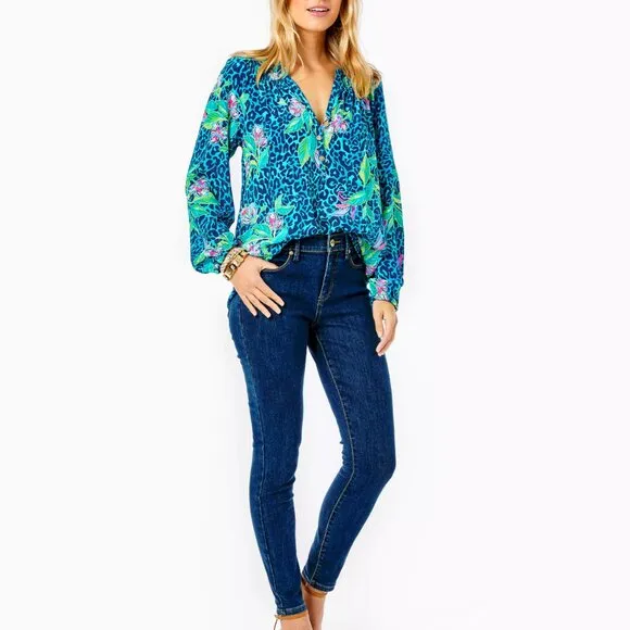 Lilly Pulitzer Eagan Hi-Rise Super Skinny Jeans authentic ankle fit size 4. NWT