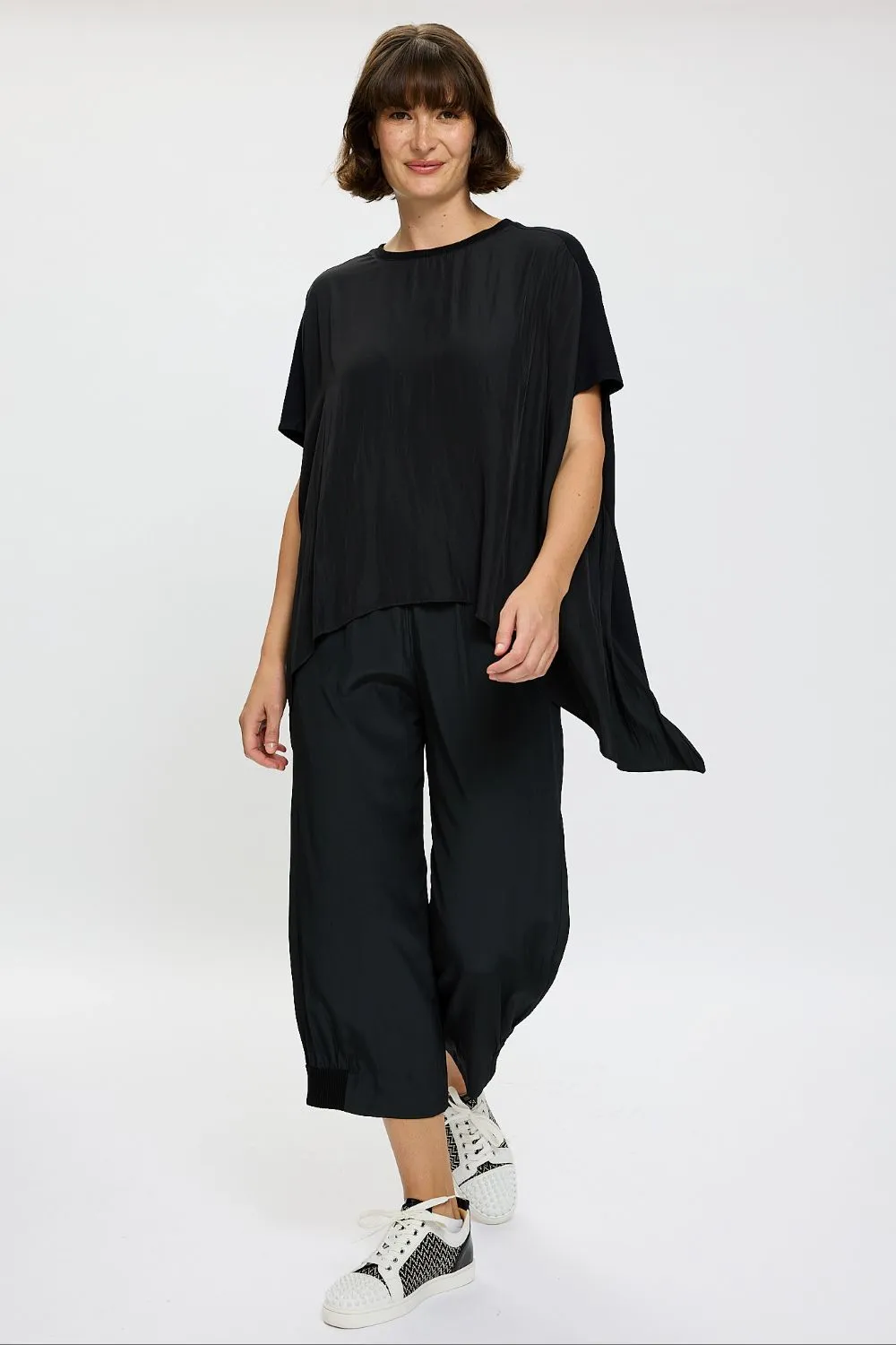 Liquid Crop Rib Pallazo