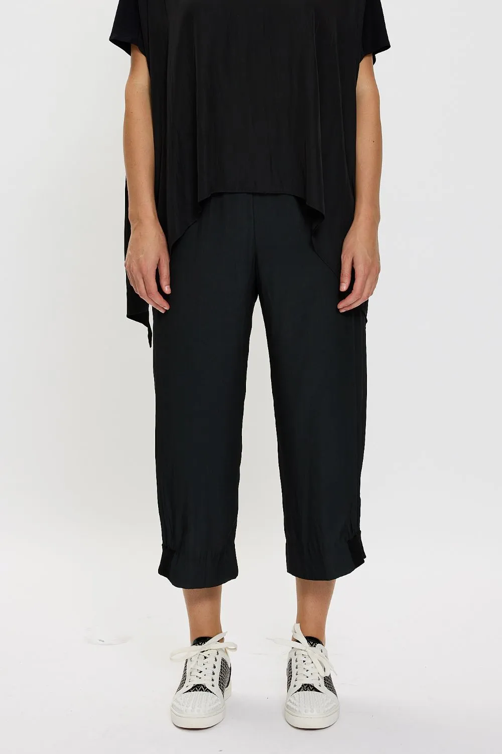 Liquid Crop Rib Pallazo