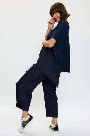 Liquid Crop Rib Pallazo