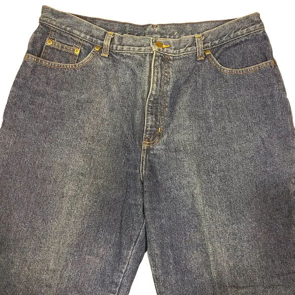 L.L. BEAN Double L Relaxed Fit High Rise Flannel Lined Jeans Women's Size 18P