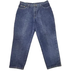 L.L. BEAN Double L Relaxed Fit High Rise Flannel Lined Jeans Women's Size 18P