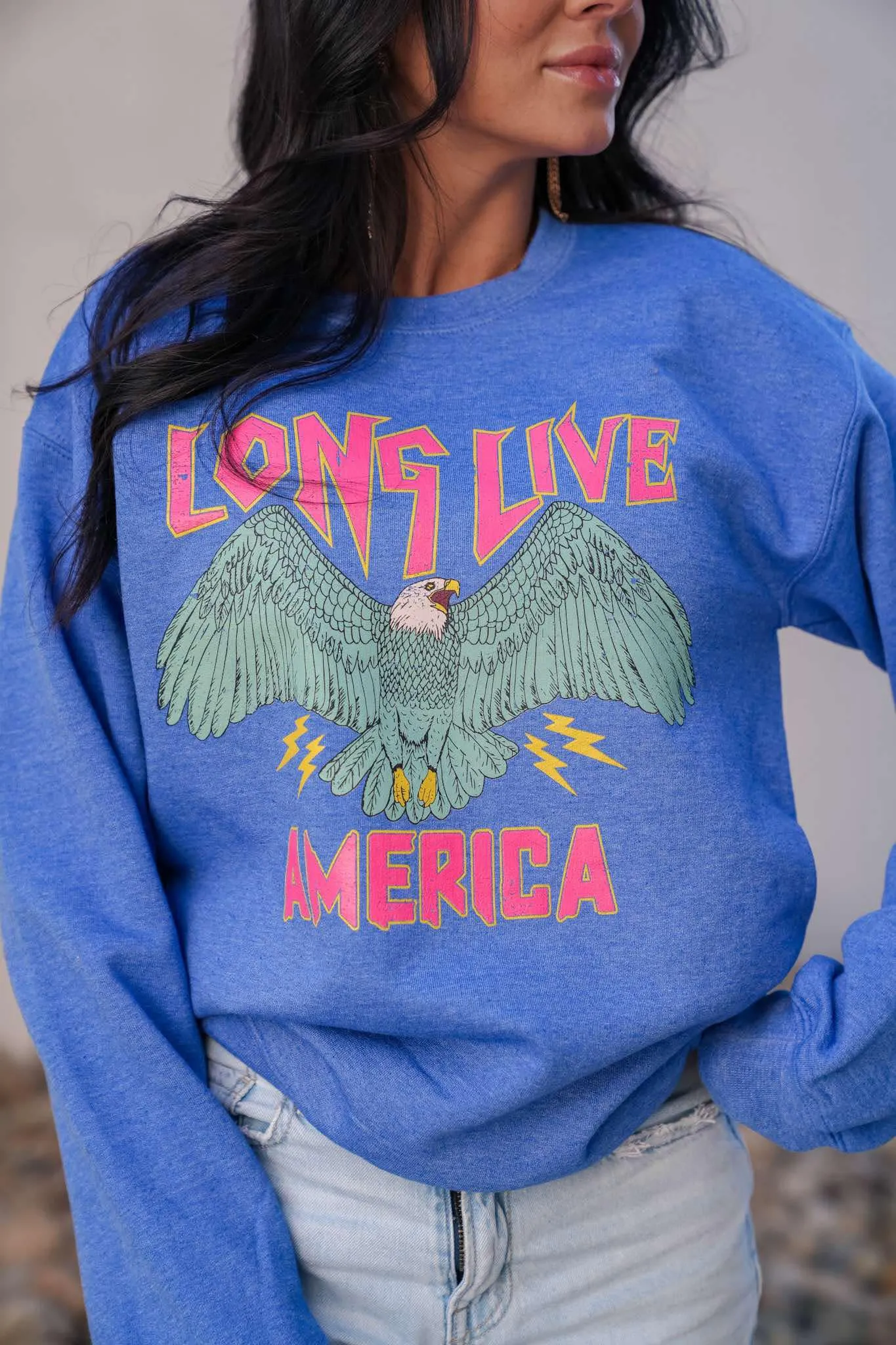 Long Live America | Deep Heather Royal | Sweatshirt