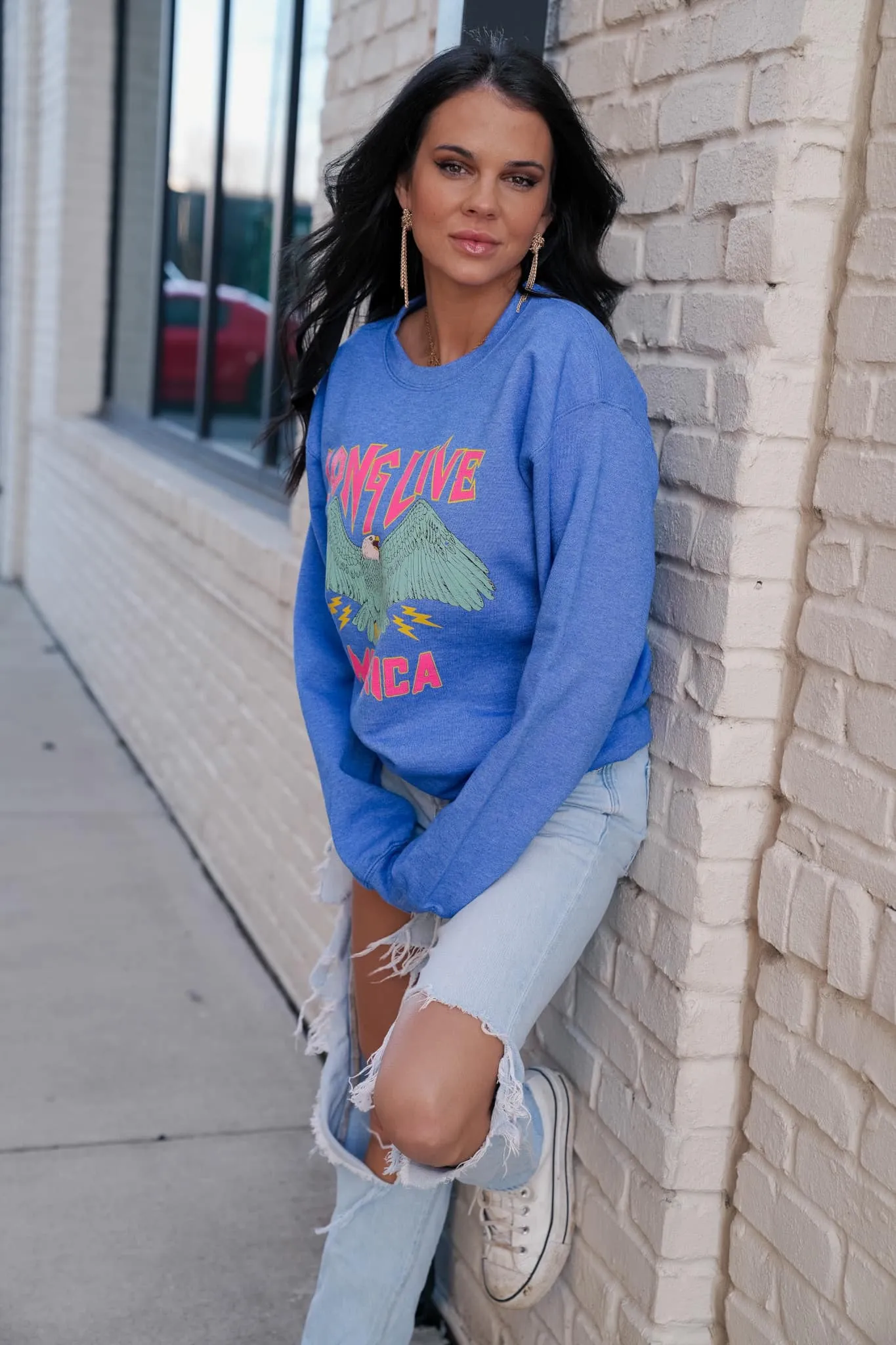Long Live America | Deep Heather Royal | Sweatshirt