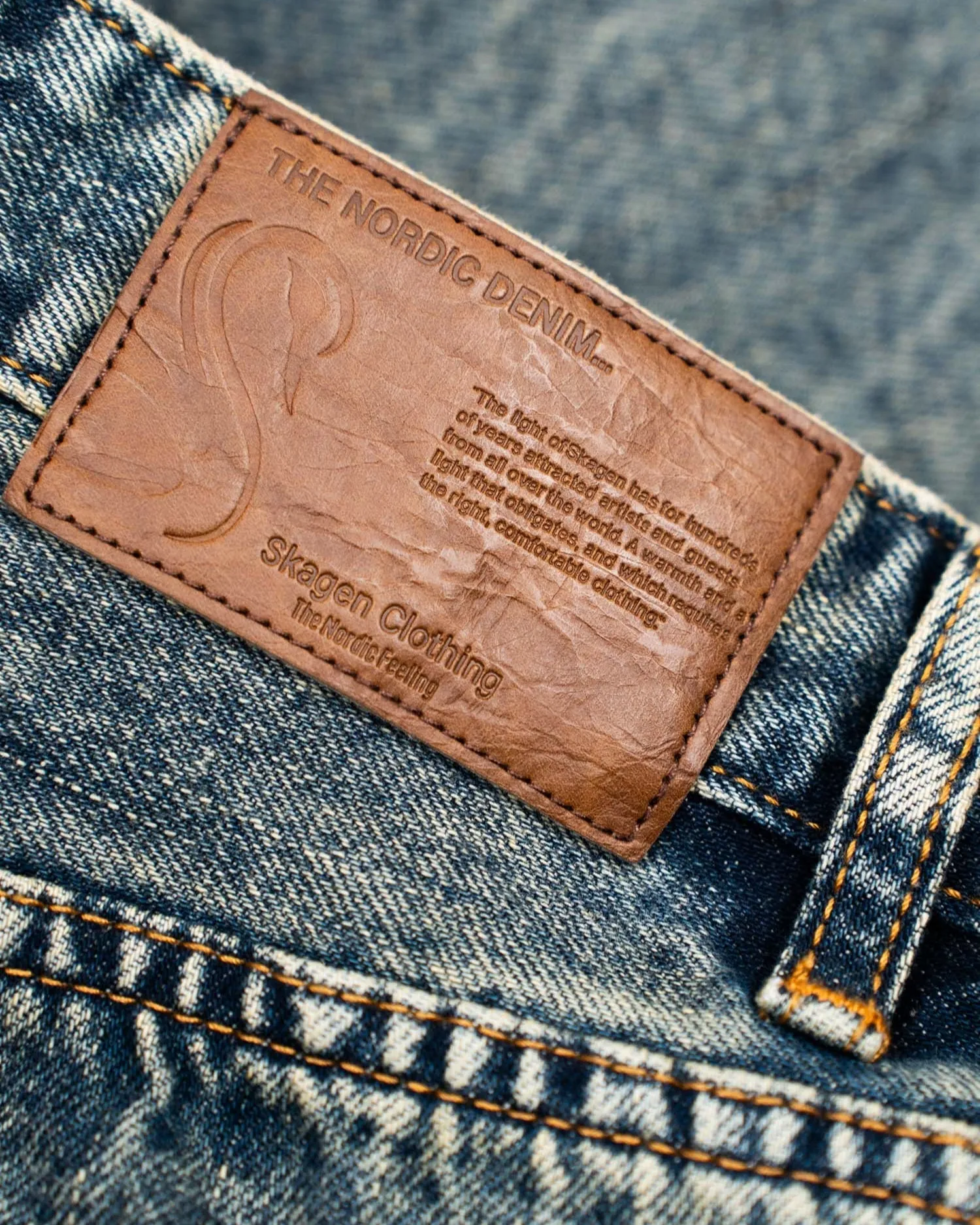 Loose Fit Denim Jeans Mid Blue Vintage Wash