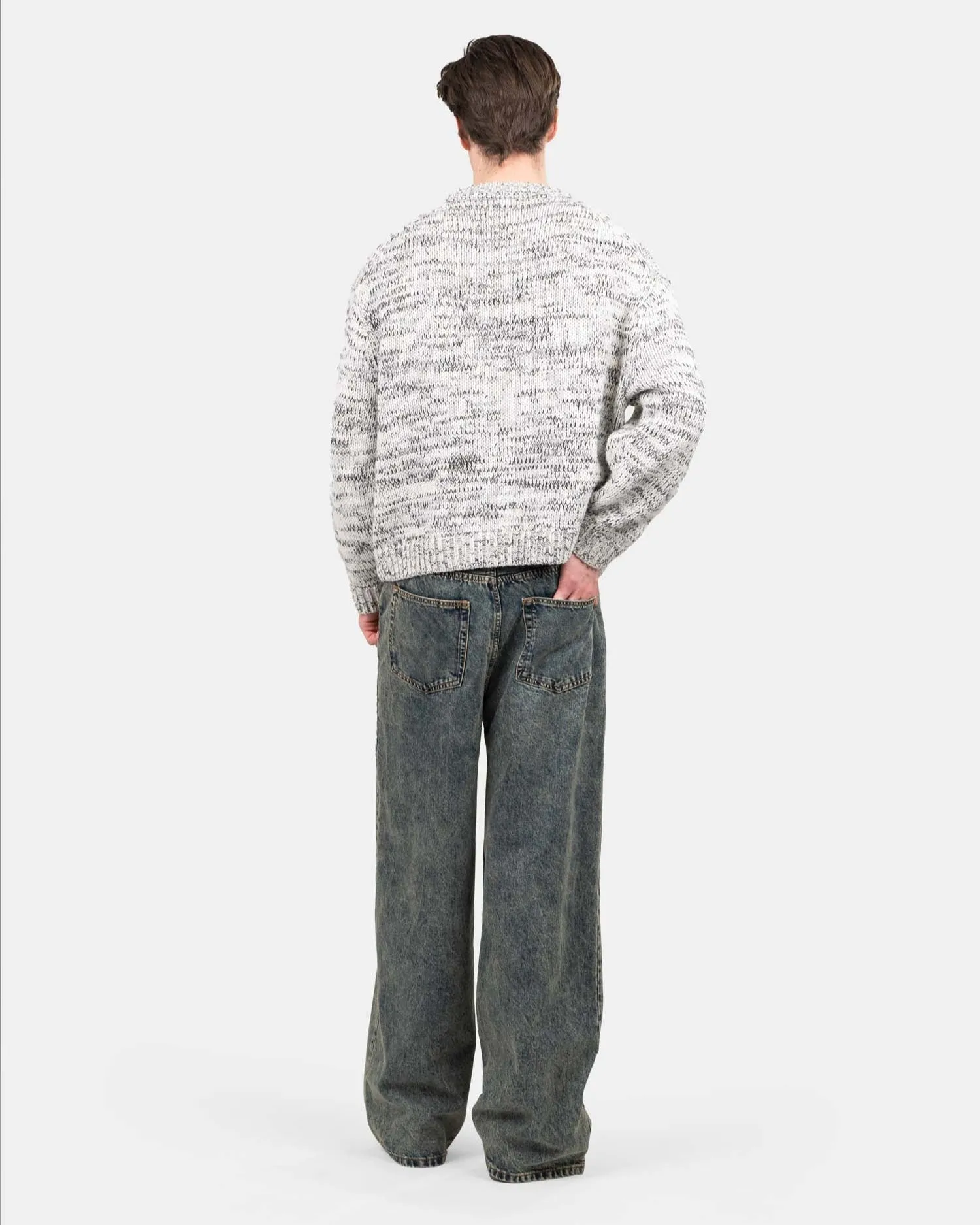 Loose Fit Denim Jeans Mid Blue Vintage Wash