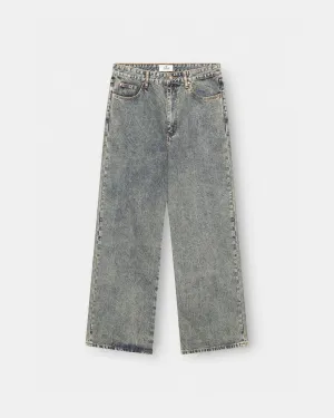 Loose Fit Denim Jeans Mid Blue Vintage Wash
