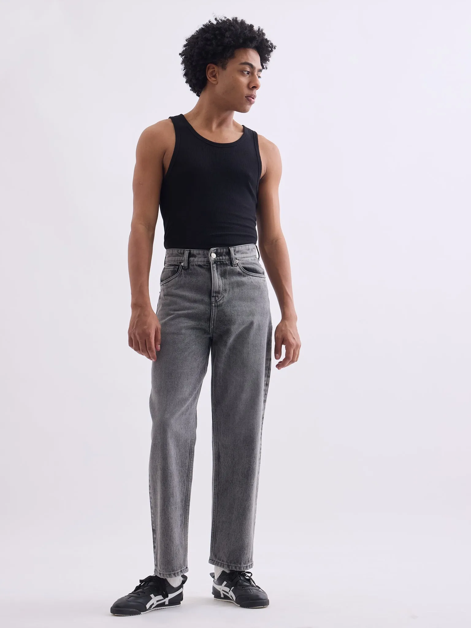 Loose Fit Light Grey Jeans