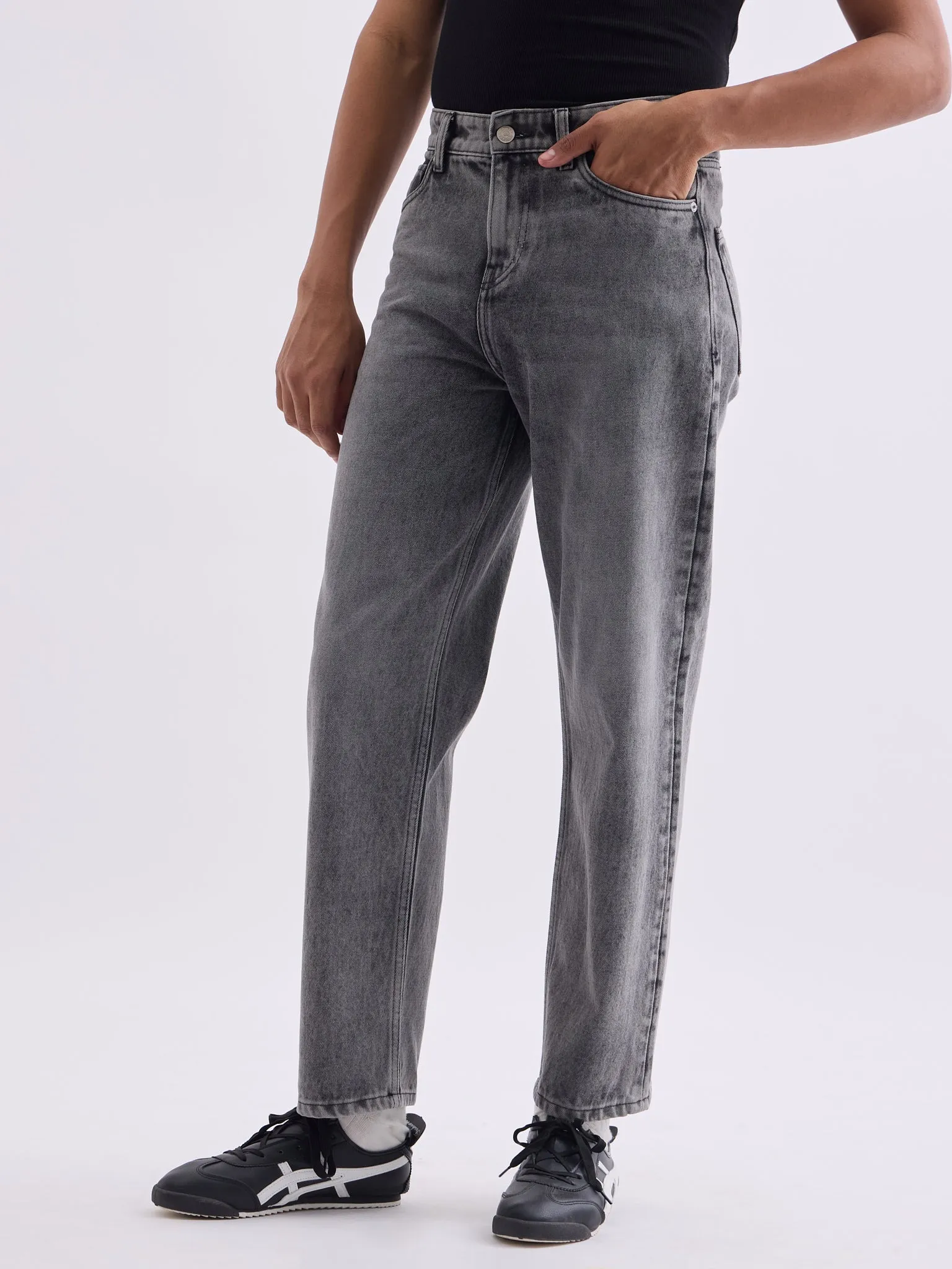Loose Fit Light Grey Jeans