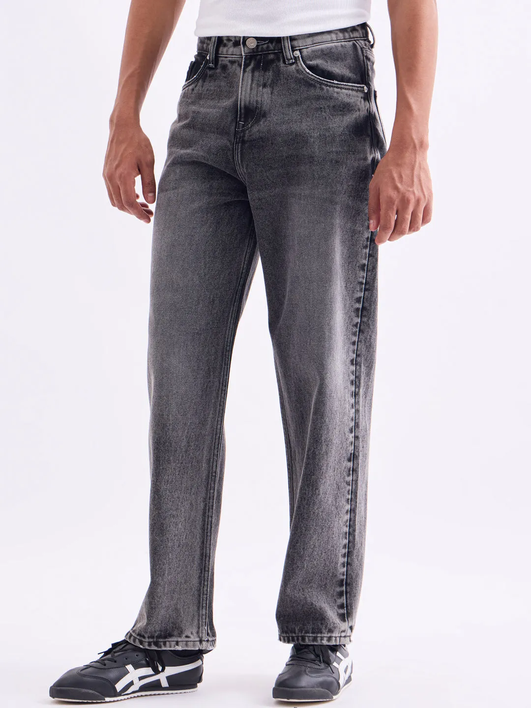 Loose Fit Mid Grey Jeans