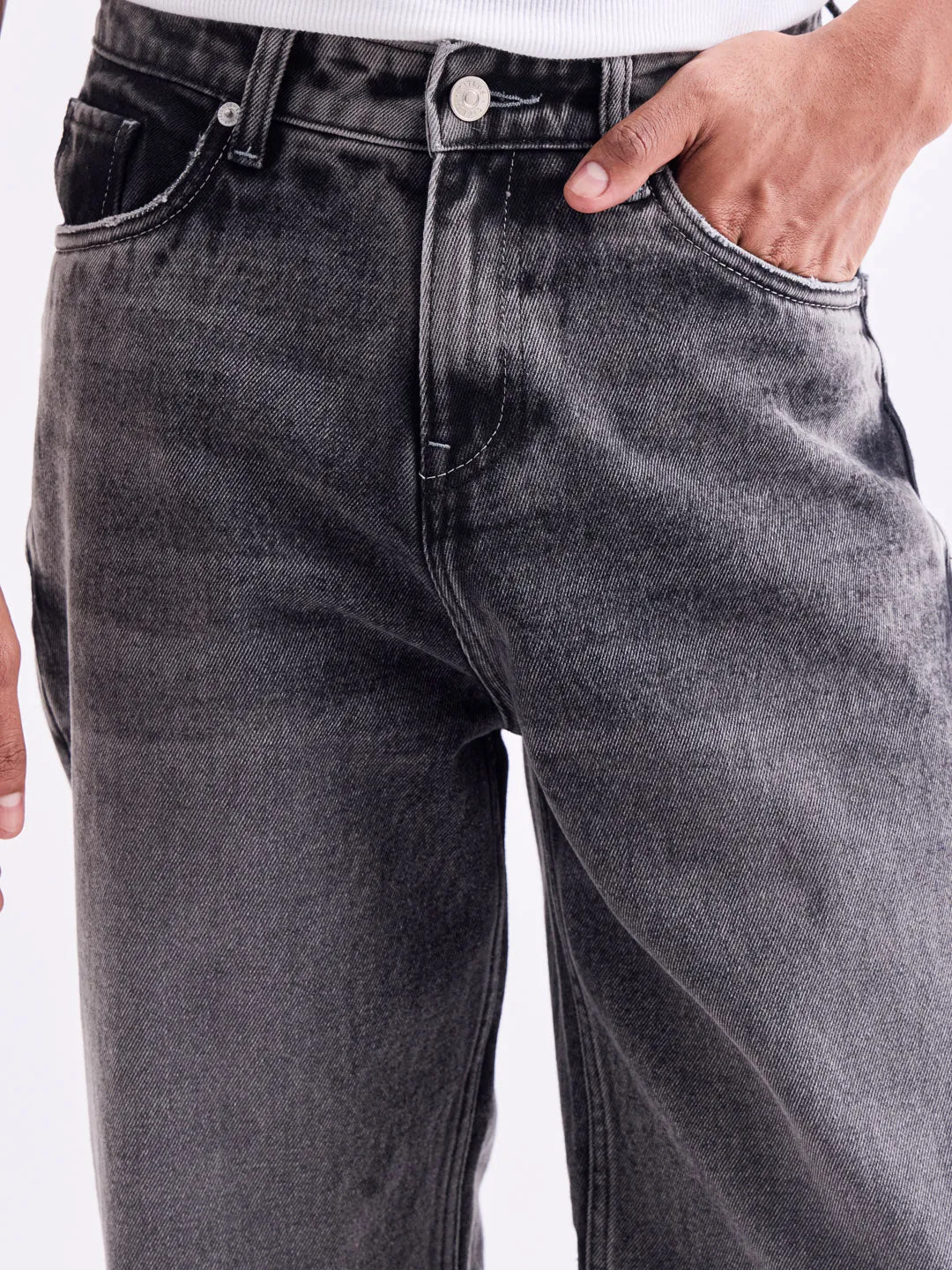Loose Fit Mid Grey Jeans