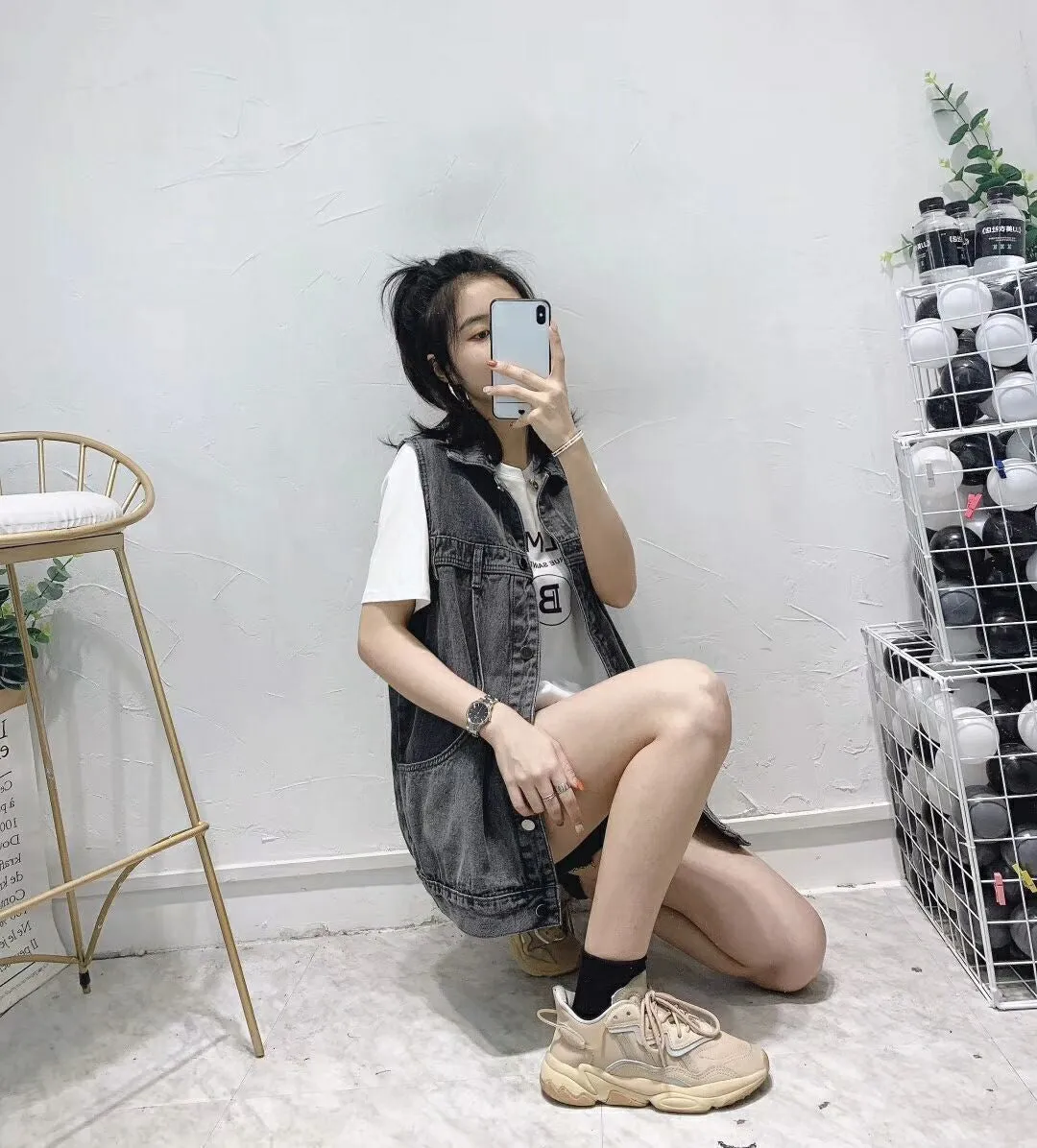 Loose Sleeveless Denim Vest Jacket
