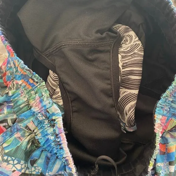 LULULEMON 2018 Tracker Shorts in Seawheeze Electric Beach Special Edition,Size 6