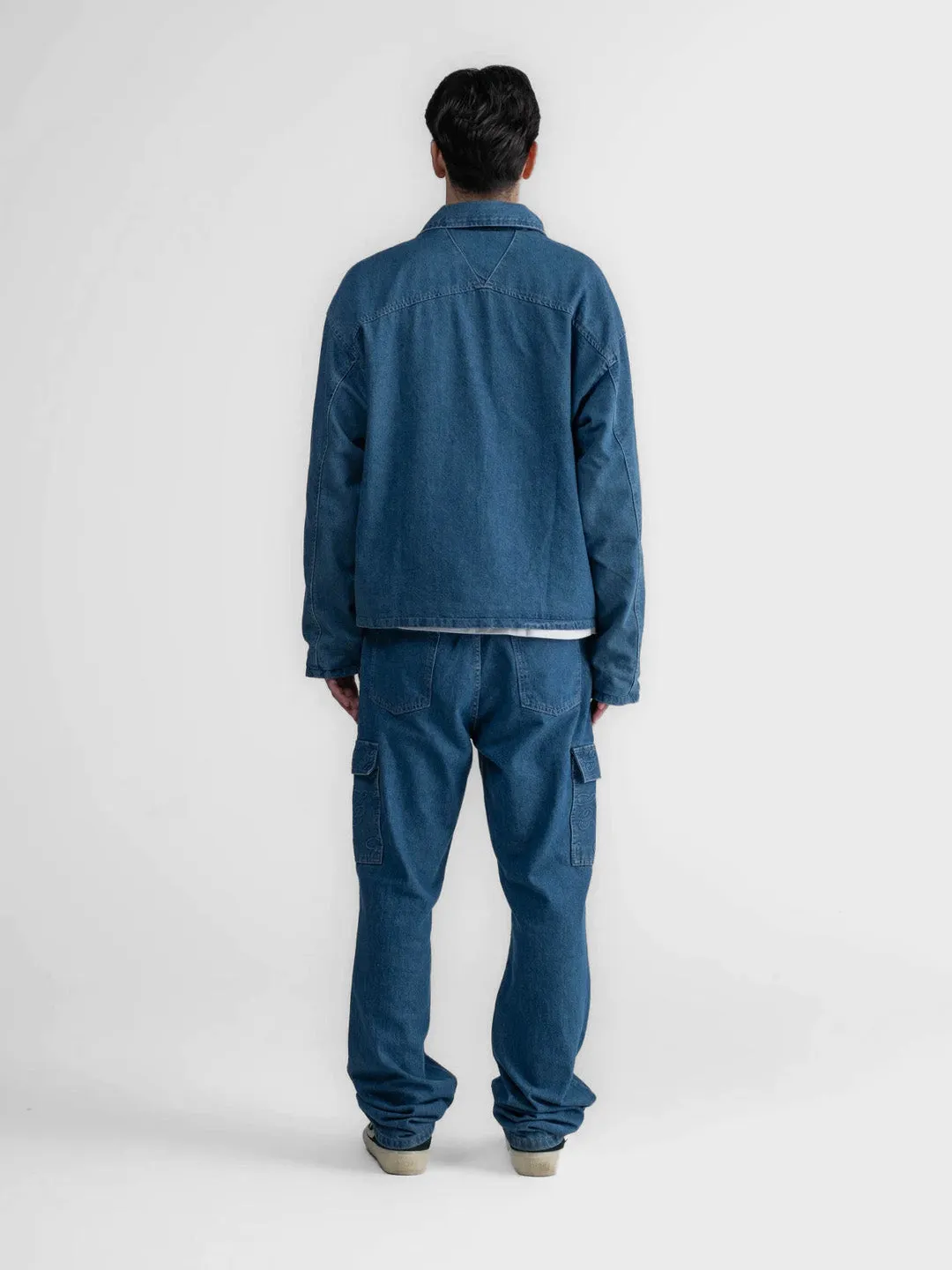 Lumi3re L3 Monogram Cargo Jeans | Blue
