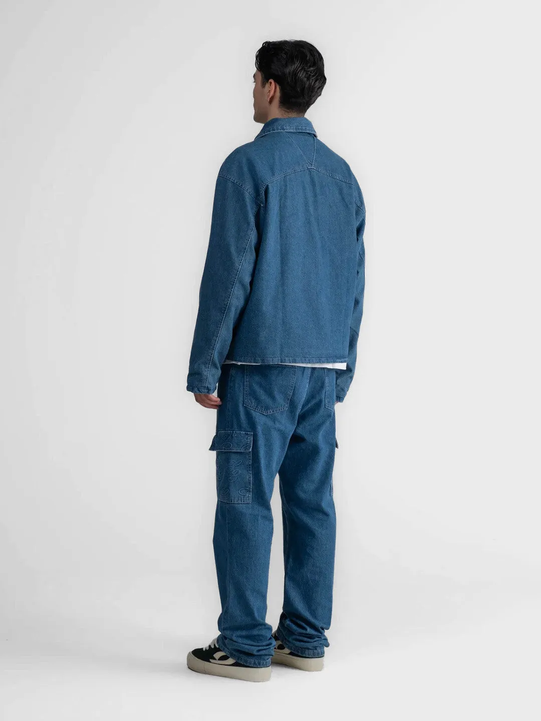 Lumi3re L3 Monogram Cargo Jeans | Blue