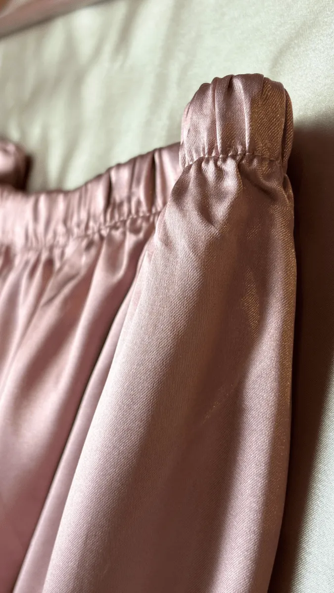 Luxurious Satin Pink Pajama Trouser