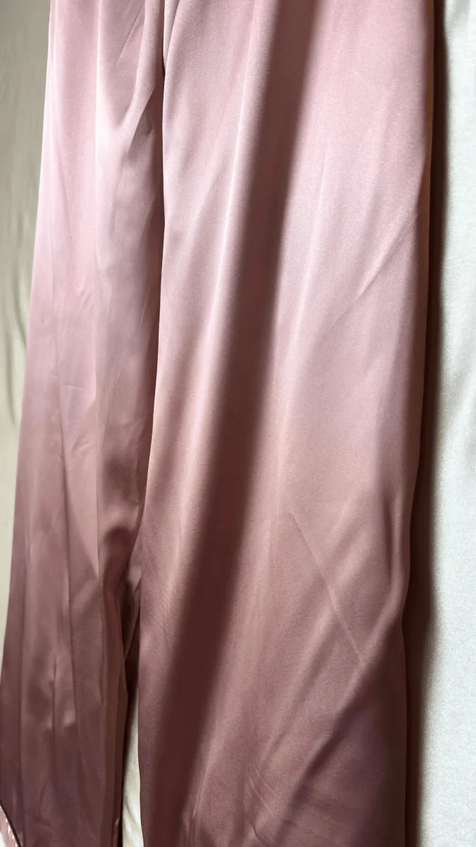 Luxurious Satin Pink Pajama Trouser