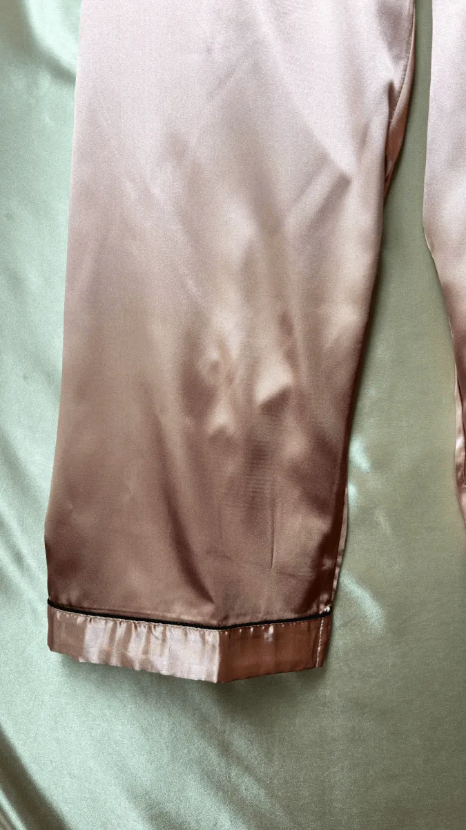 Luxurious Satin Pink Pajama Trouser
