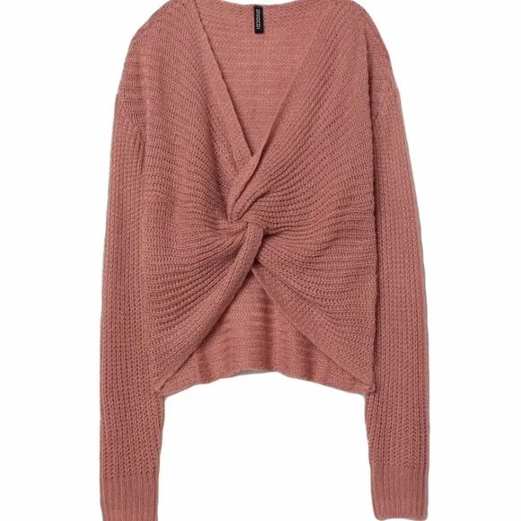 Mauve Sweater with Knot