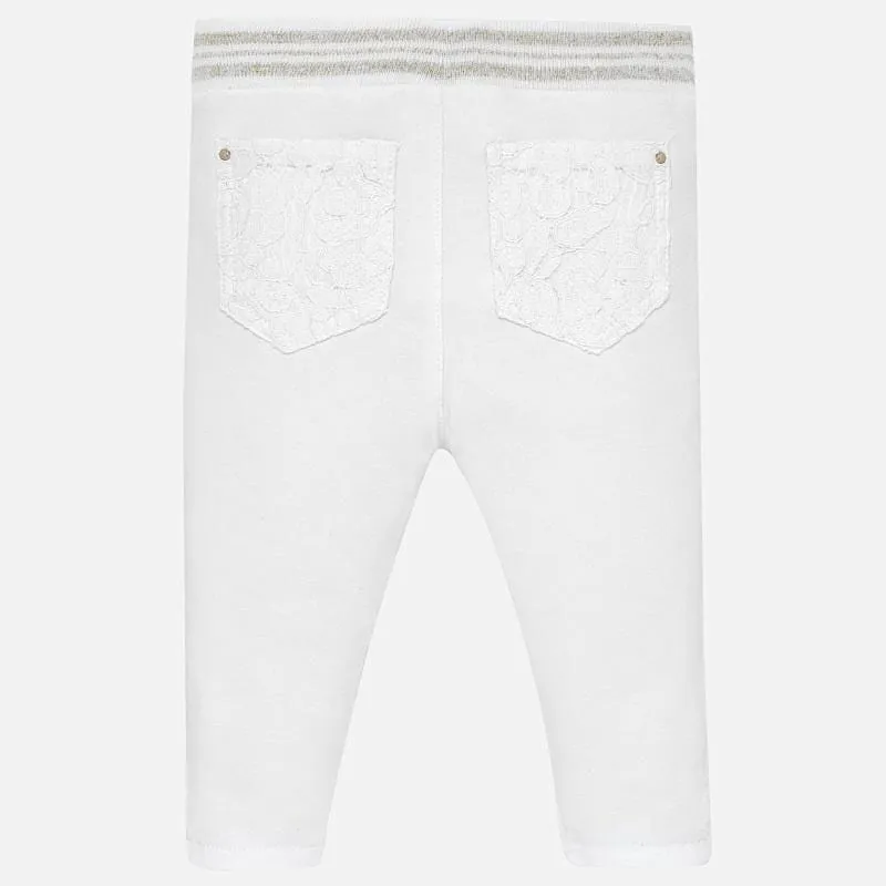 Mayoral White Lace Trousers