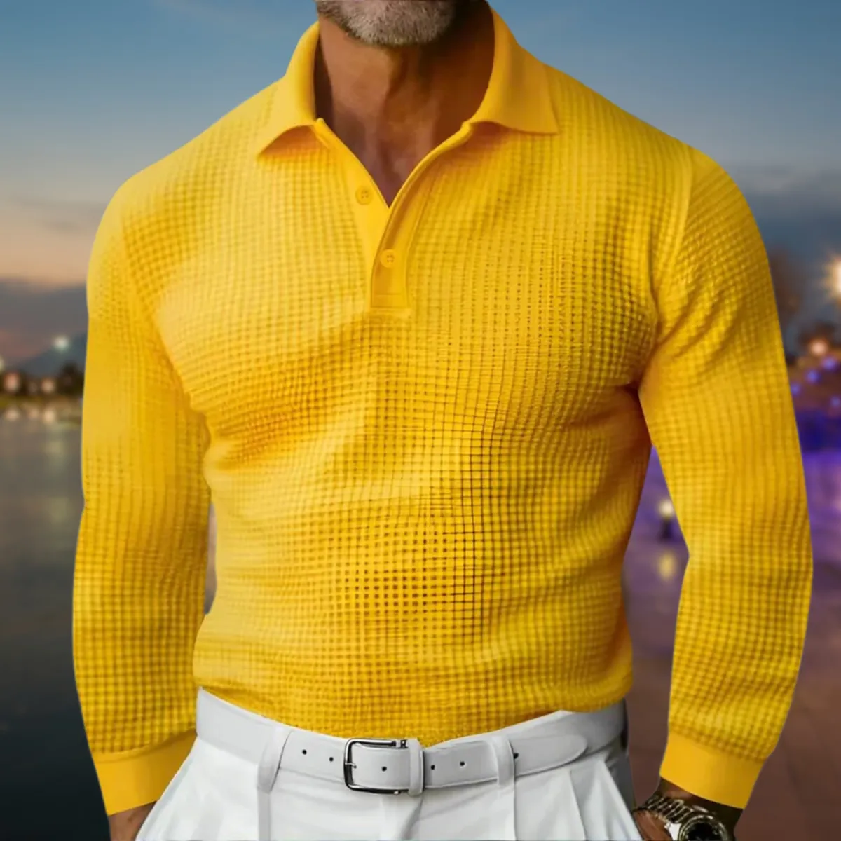 Men's Comfortable Polo Sweater - Classic Fit, Stylish Design