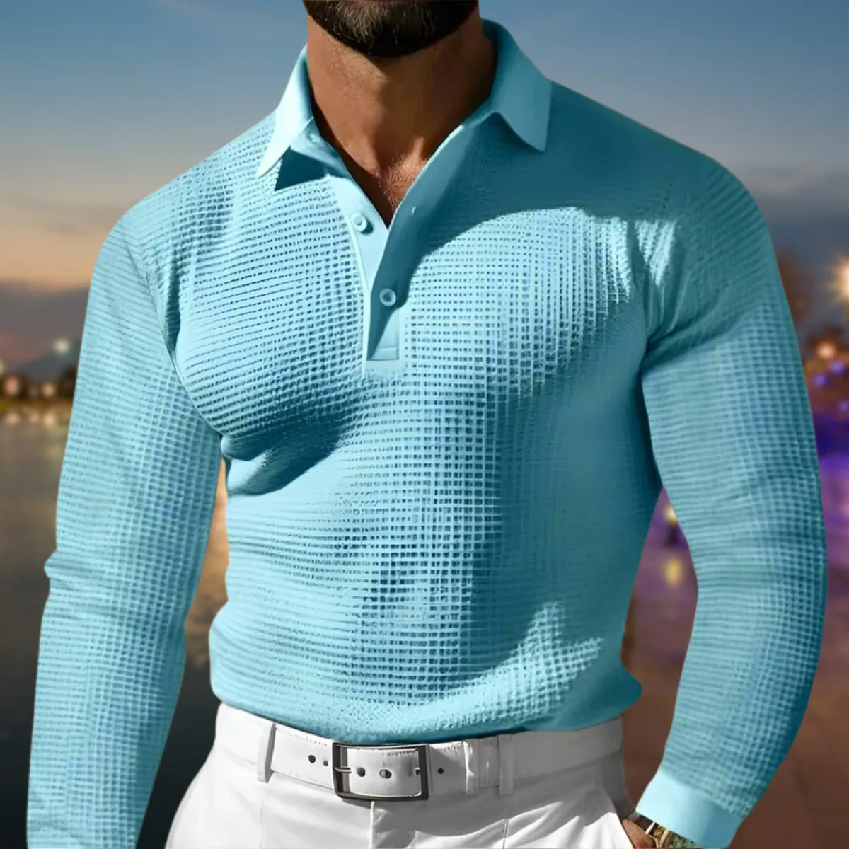 Men's Comfortable Polo Sweater - Classic Fit, Stylish Design