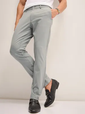 Men's Imported Textured Velen Cool Grey Pant