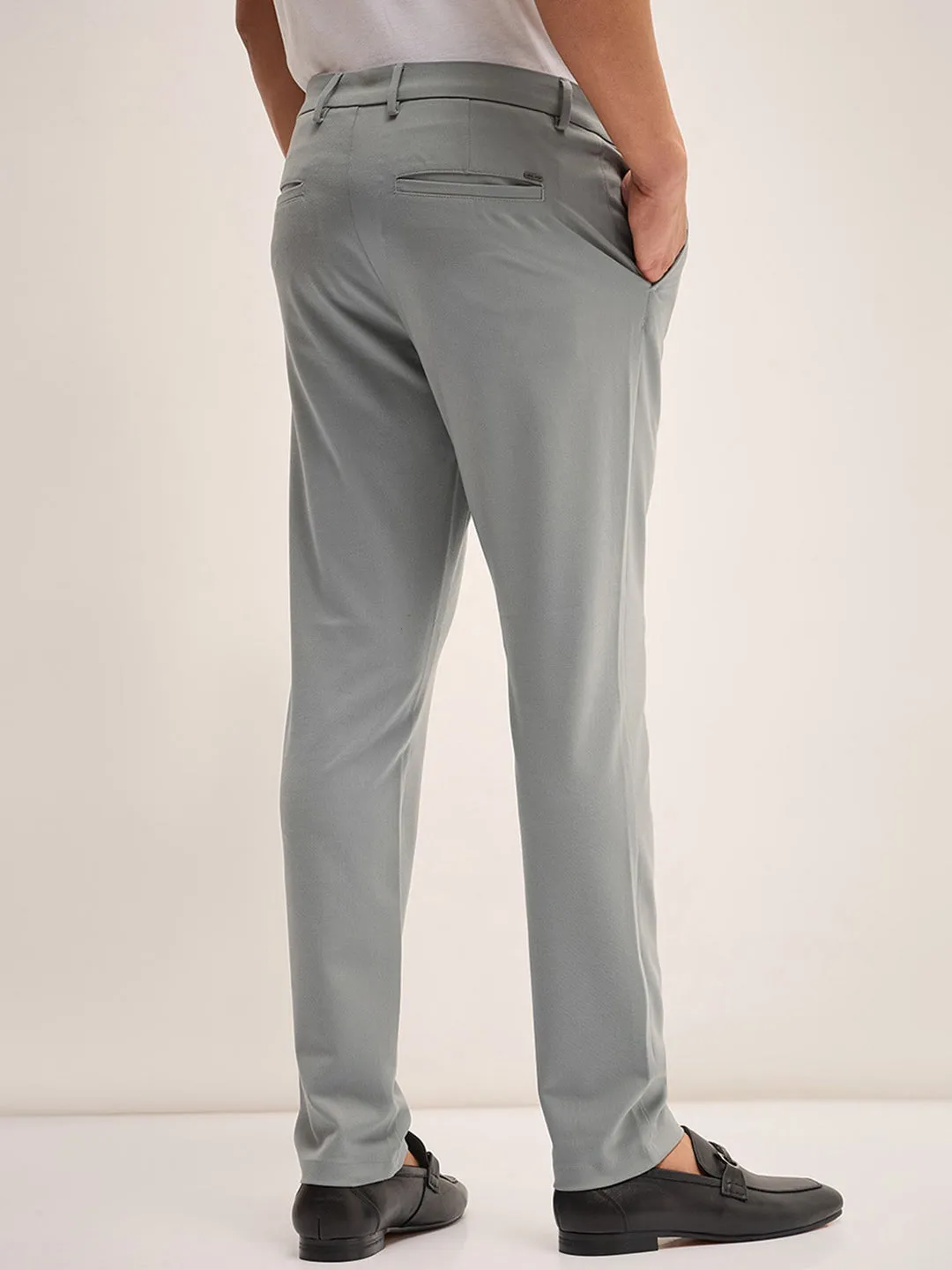 Men's Imported Textured Velen Cool Grey Pant