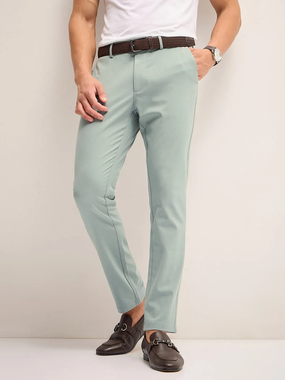 Men's Imported Textured Velen Cool Sky Pant
