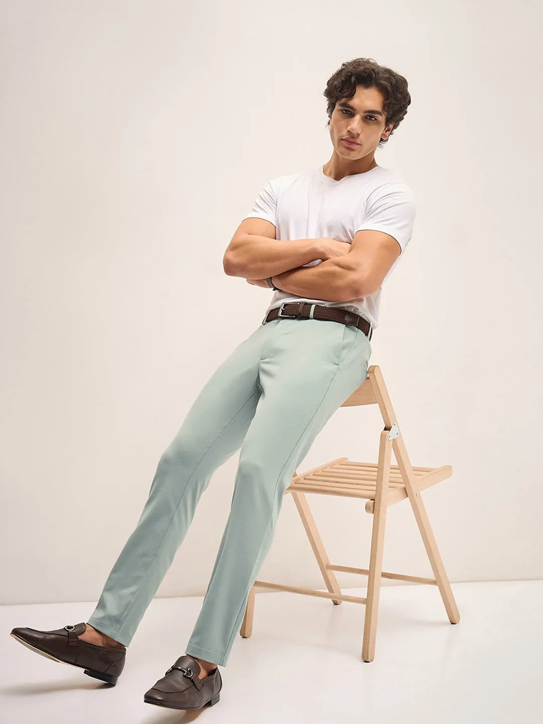 Men's Imported Textured Velen Cool Sky Pant