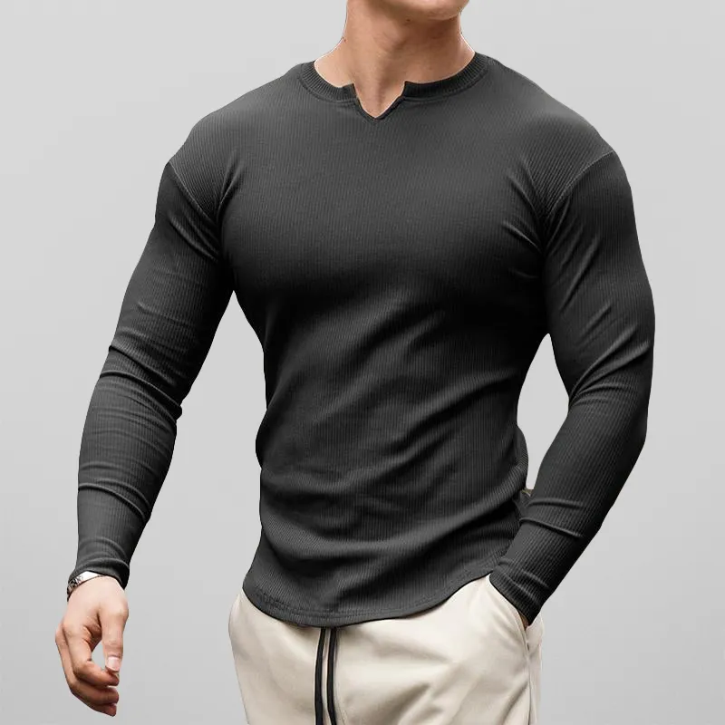 Men's Muscle Fit Long Sleeve Shirt for Style – Jake