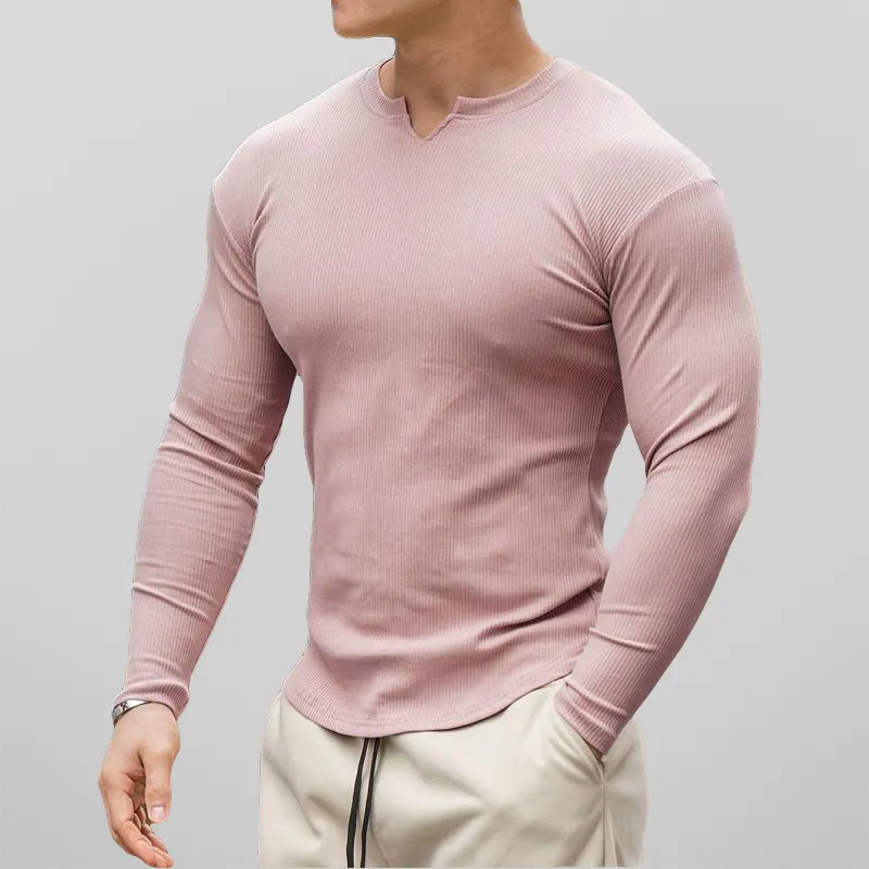 Men's Muscle Fit Long Sleeve Shirt for Style – Jake