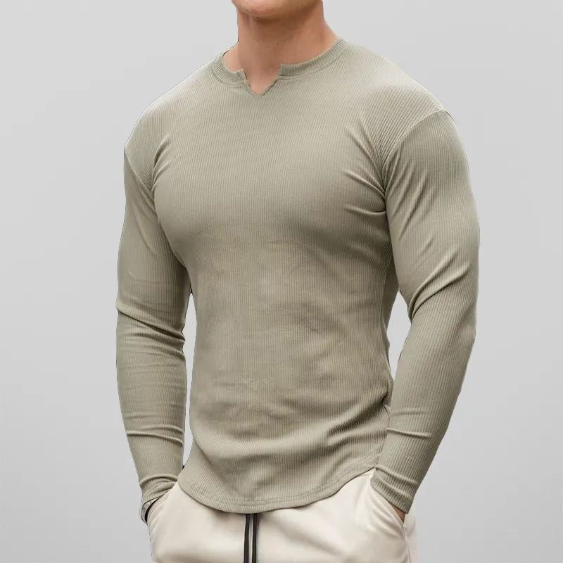 Men's Muscle Fit Long Sleeve Shirt for Style – Jake