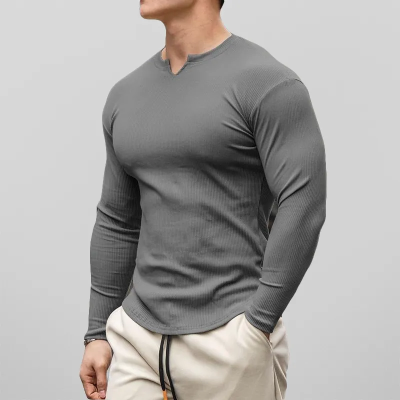 Men's Muscle Fit Long Sleeve Shirt for Style – Jake