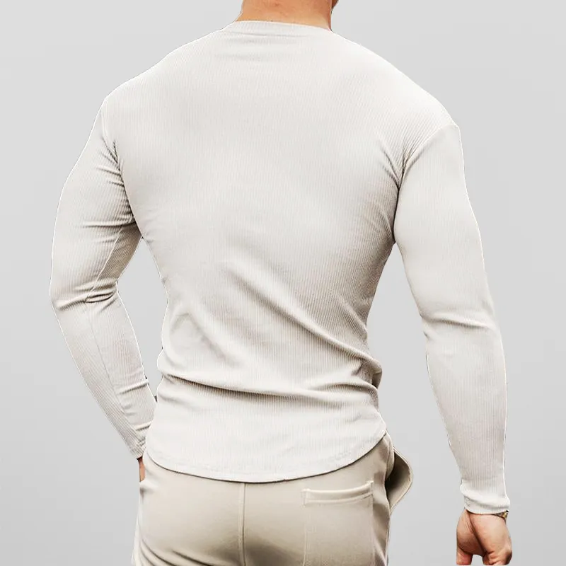 Men's Muscle Fit Long Sleeve Shirt for Style – Jake