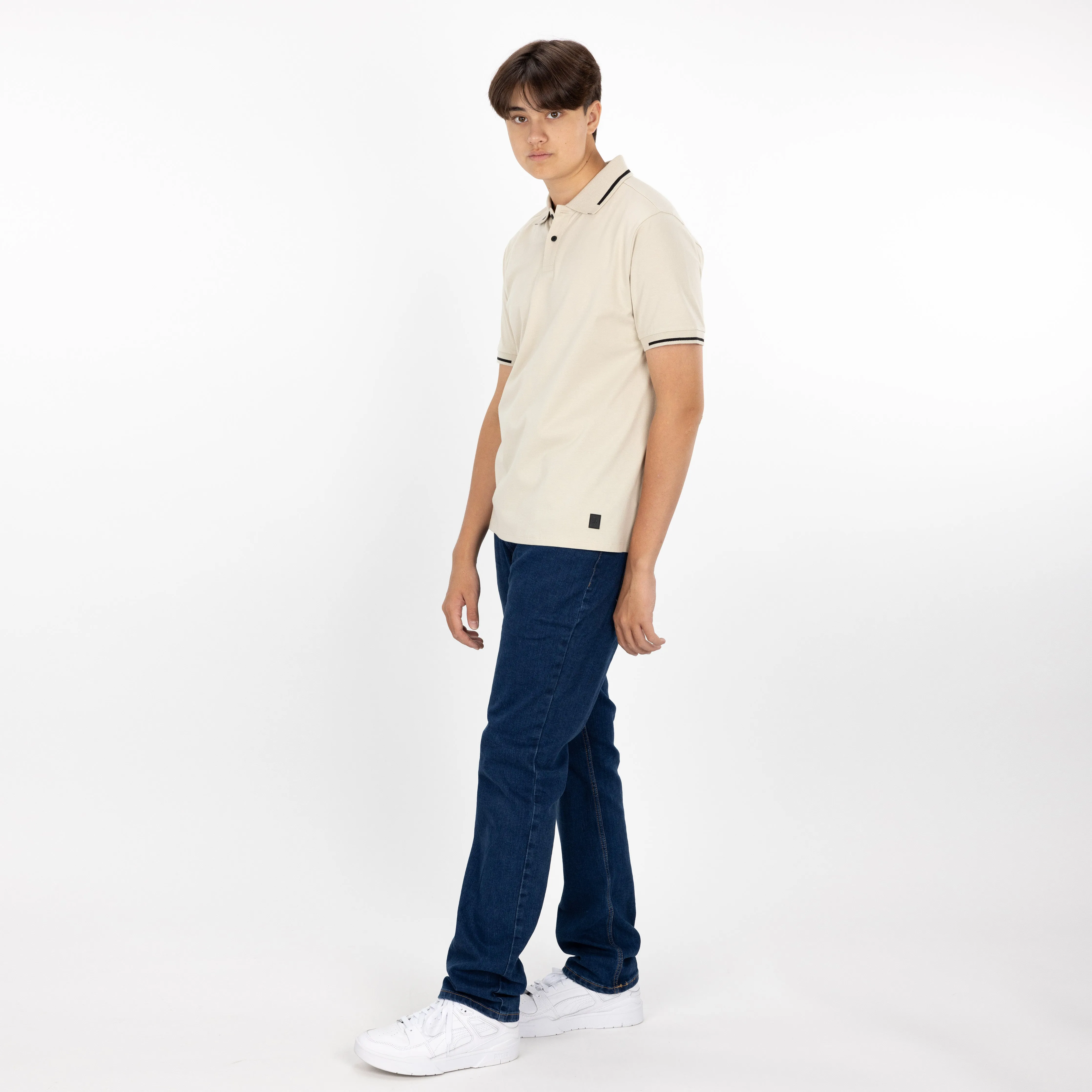 Mens Polo - Oatmeal