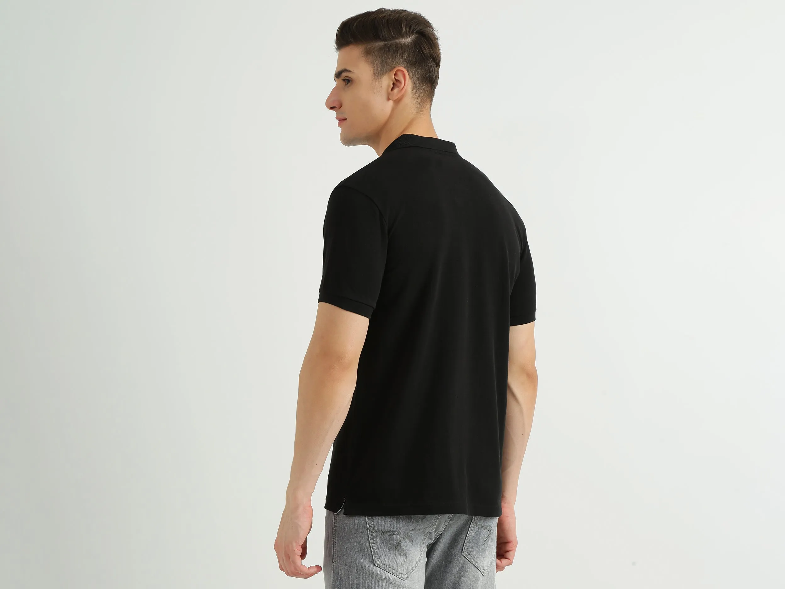 Mens Short Sleeve Solid Polo