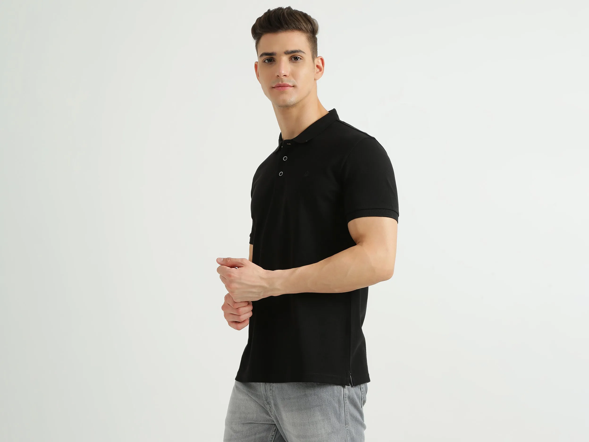 Mens Short Sleeve Solid Polo
