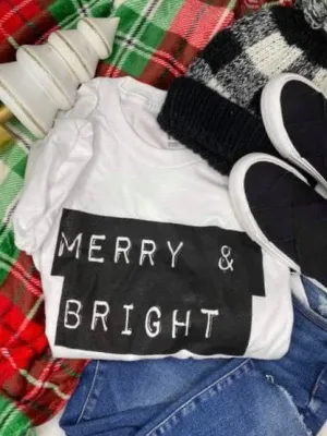 Merry & Bright T-shirt- Final SalE**