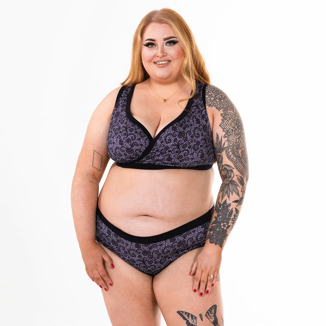 Mid Rise Briefs - Stormy Lace