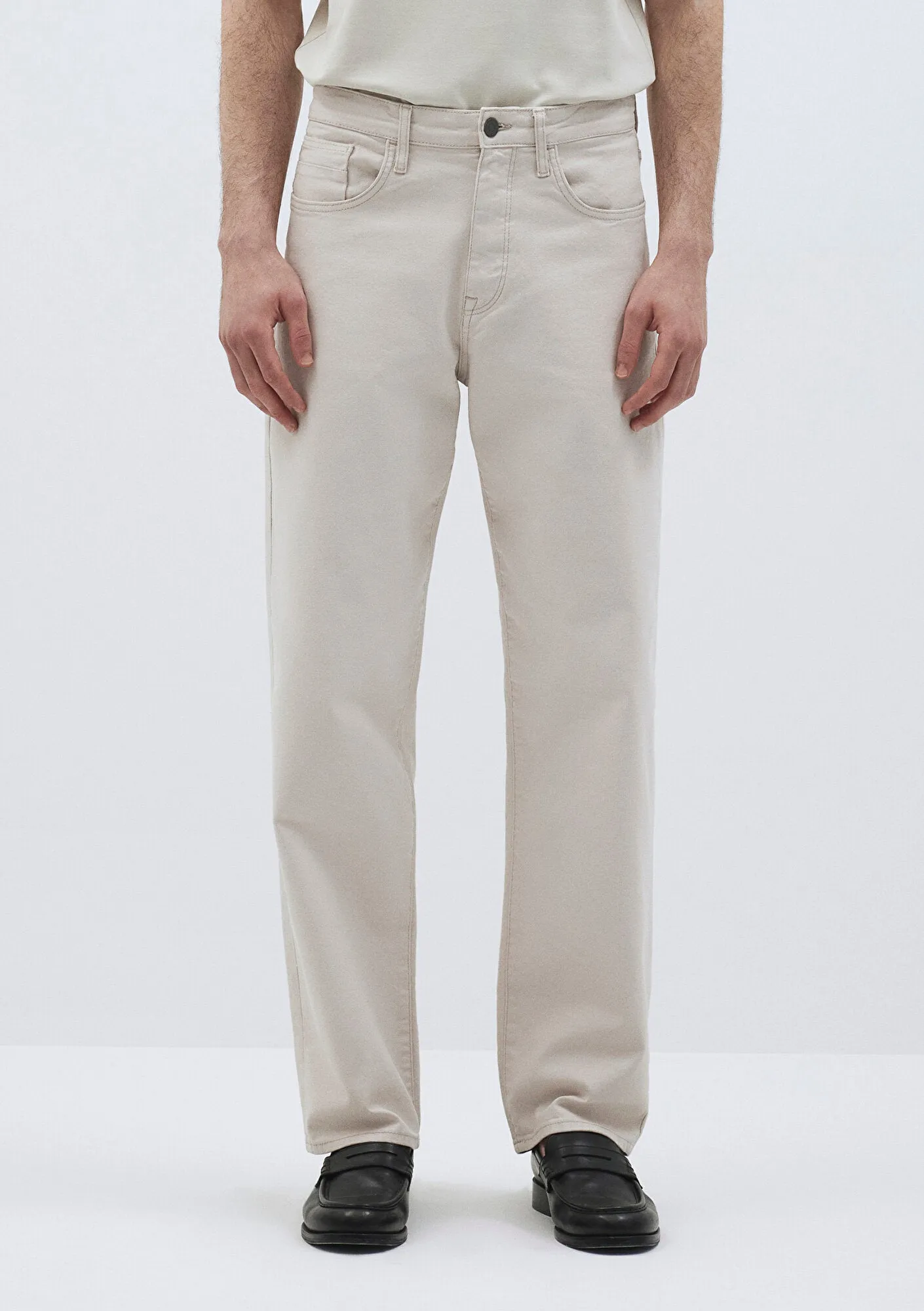 Mitte Street Ecru Canvas Jeans