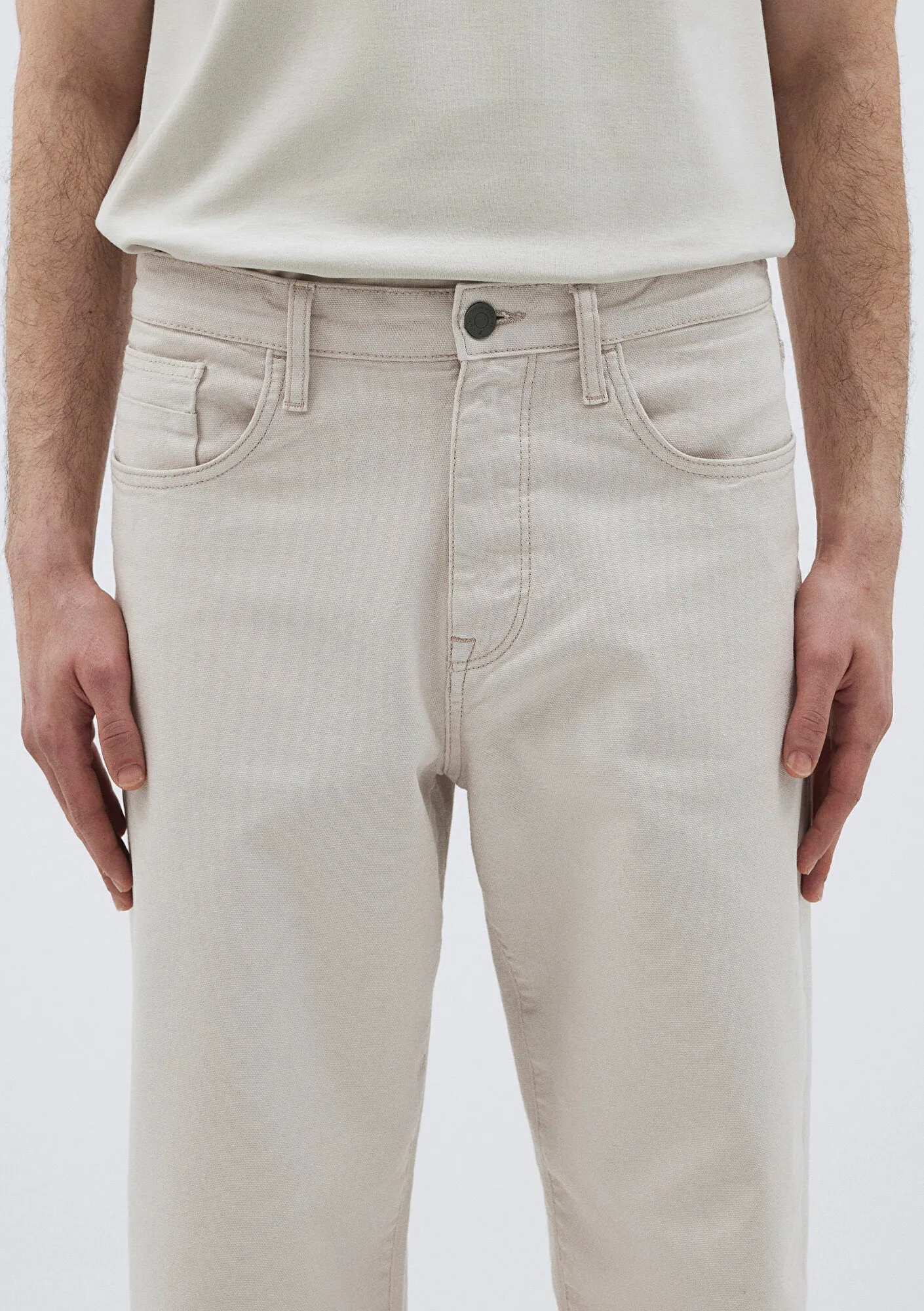 Mitte Street Ecru Canvas Jeans