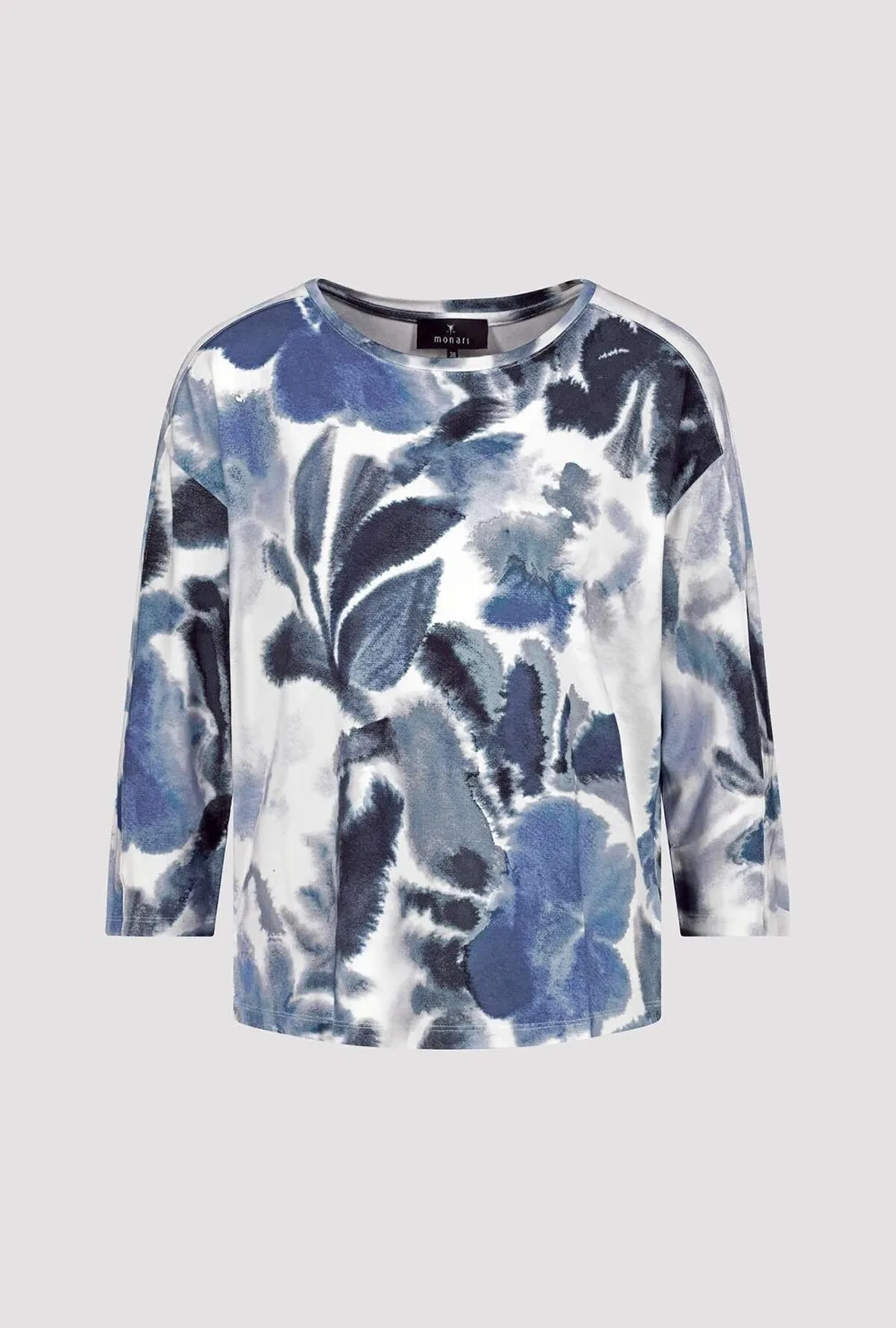 Monari 3/4 Sleeve Viscose Printed Top 808101
