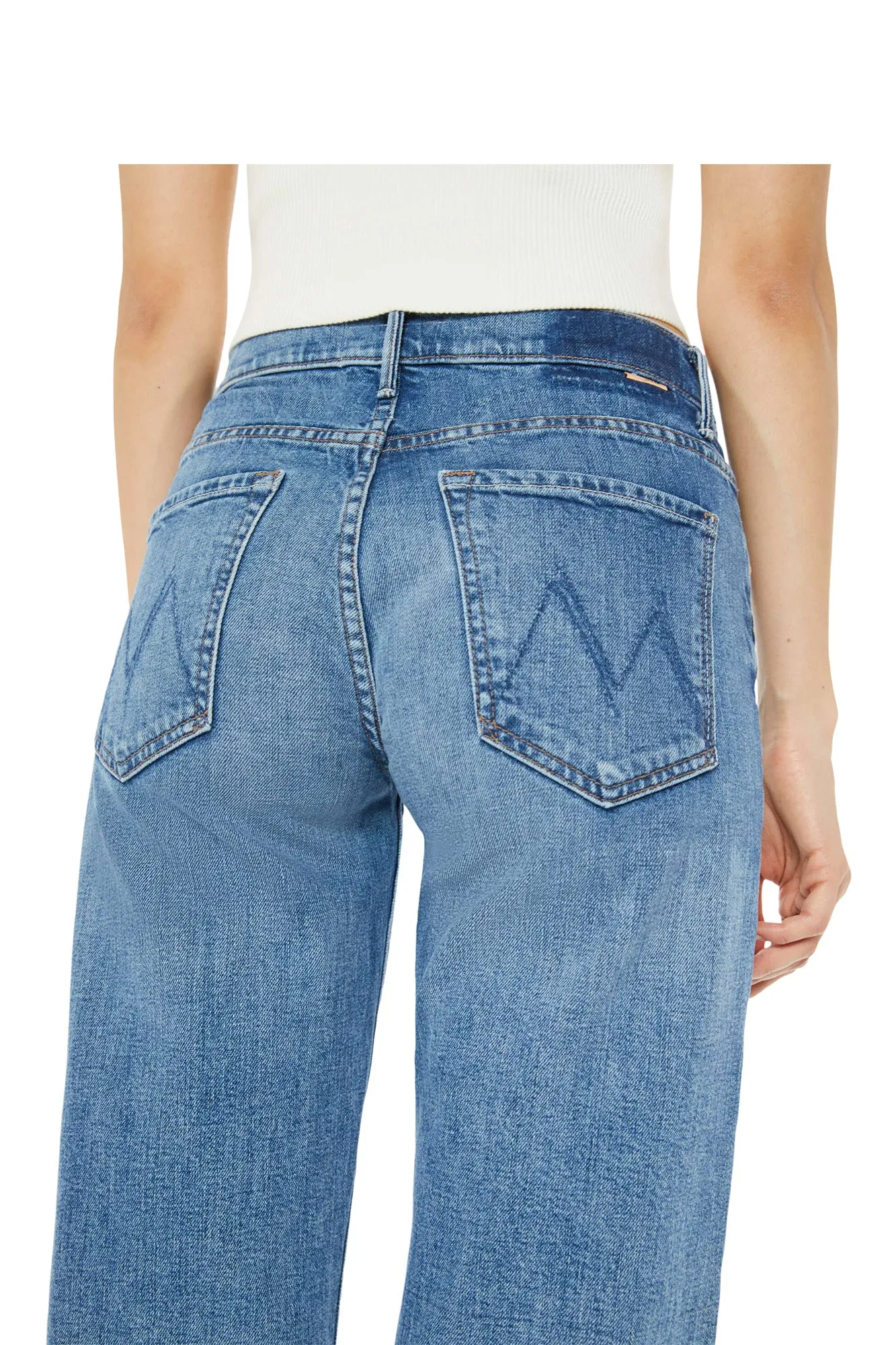 MOTHER Denim Mid Rise Maven in Toil and Trouble